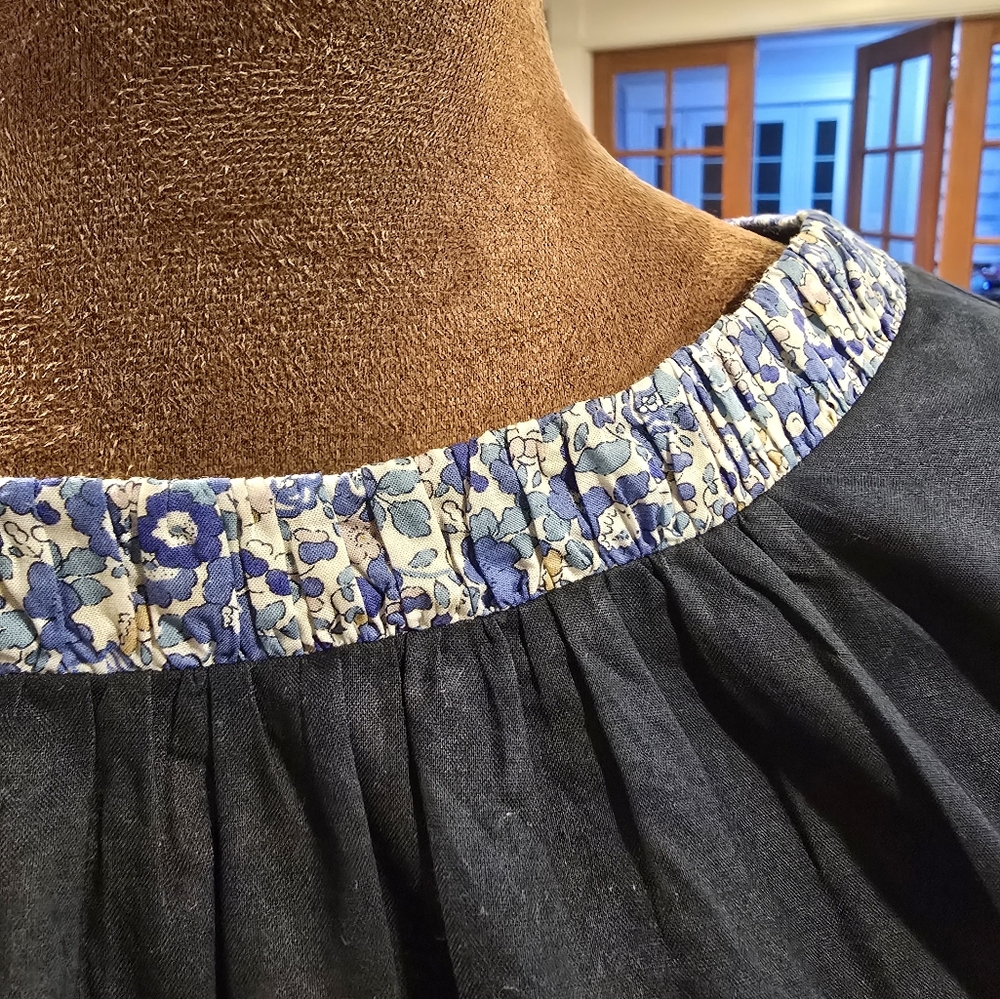 Blue Ruffled Boxy Blouse - Picture 4 of 6